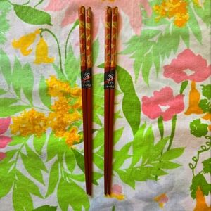 Vintage Chopsticks Lot Of 2 Pairs